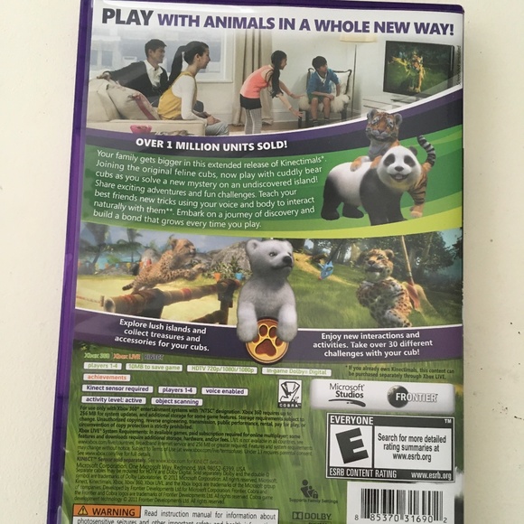 XBOX 360 KINECT 3 Game Lot (Sports, Kinectimals, Adventures) - Picture 3 of 7